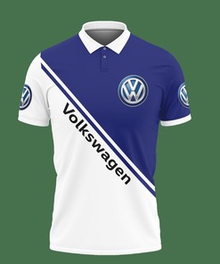 Have a sophisticated look with the 3D Printed Volkswagen PVT-LT Polo Shirt Ver 1 (Blue) featuring a classic polo collar.