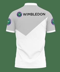 Have a sophisticated look with the 3D Printed Wimbledon Pvt-Hl Polo Shirt Ver 2 (White) and classic polo collar.