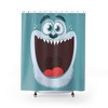Have some fun with this Child's Kids Shower Curtain Monsters Face