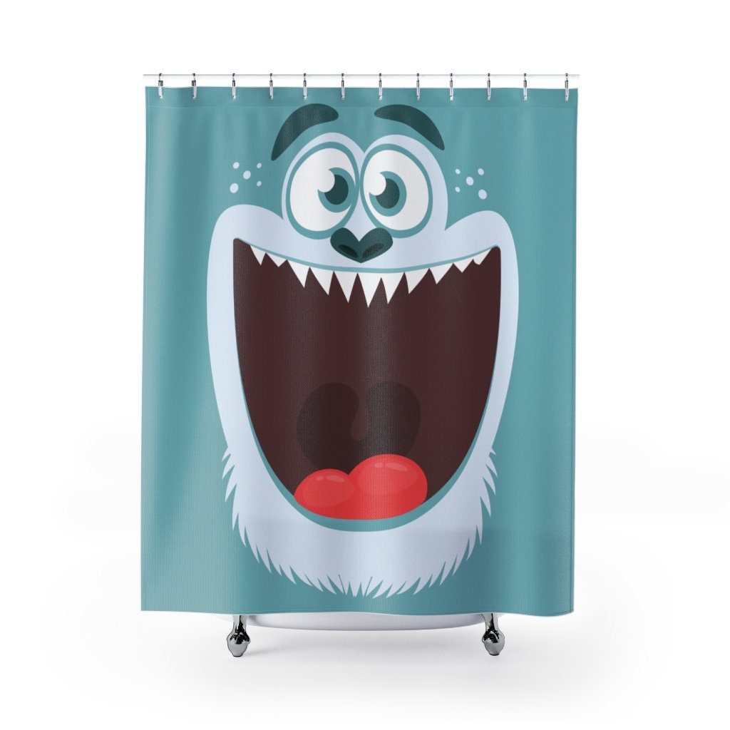 Have some fun with this Child's Kids Shower Curtain Monsters Face
