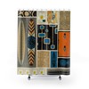 Hawaiian Tiki Idol Tropical Mid Century Modern Shower Curtain - Durable Polyester for Retro Island Bathroom Decor