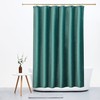 Heavy Extra Long Velvet Shower Curtain with Hooks - Grey Green and Waterproof for Reliable Bathroom Decor