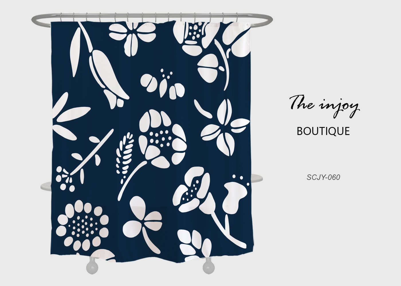 Heavy Quality Tropical Flower Sunflower Shower Curtain