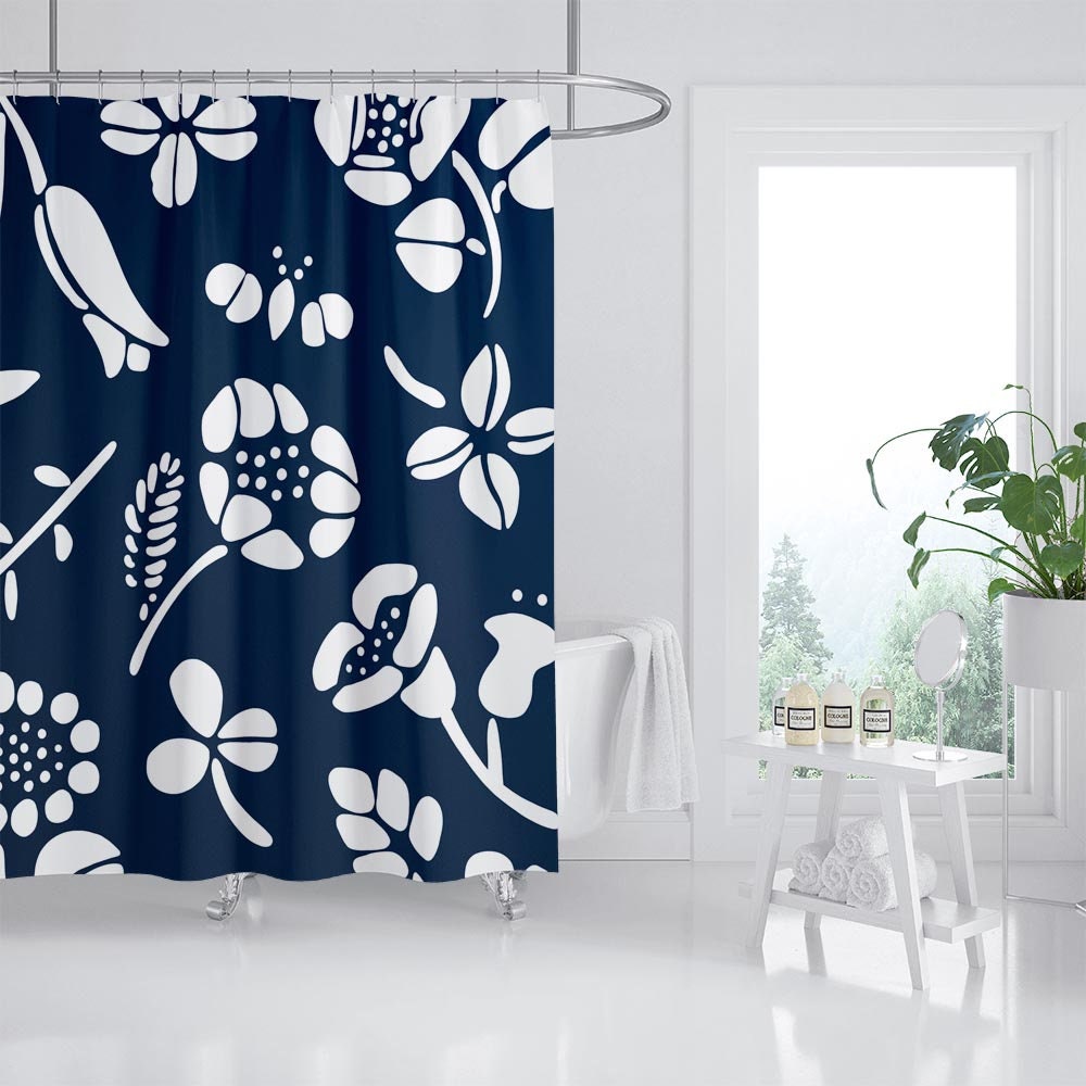 Heavy Quality Tropical Flower Sunflower Shower Curtain - Image 2