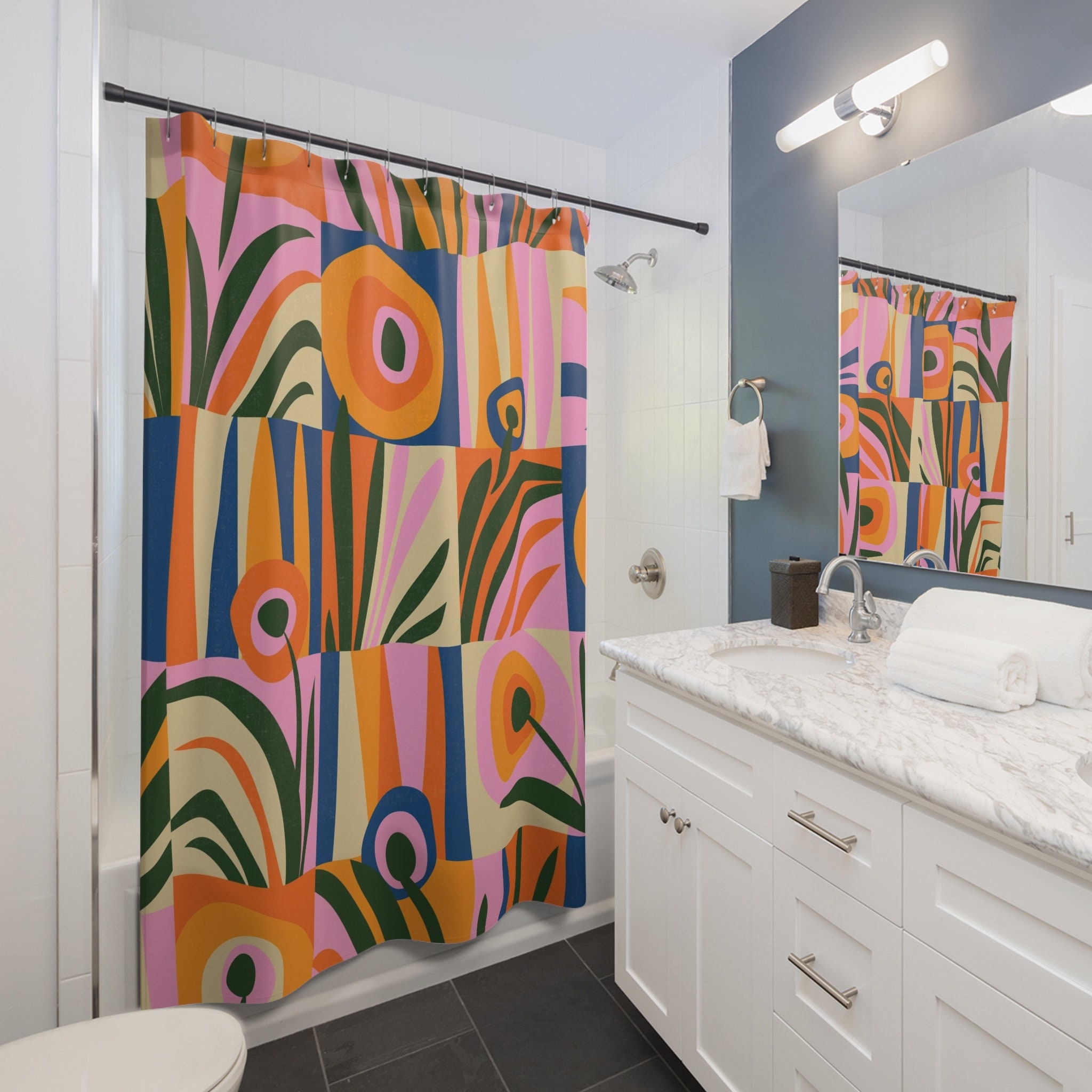 Henri Matisse Abstract Art Shower Curtain Bath Design Featuring Contemporary Prints and Housewarming Gifts - Image 2