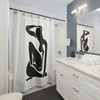 Henri Matisse Nude Lady Boho Abstract Shower Curtain, Vintage Shower Curtain, Mid-Century Modern Bathroom Decor