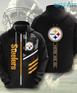 Here We Go Black - Pittsburgh Steelers 3D All Over Print Hoodie