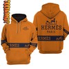 Hermes Paris Luxurious All Over Print Brand Hoodie