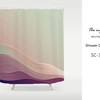Hill Mountain Curve Lineart Purple Wave Shower Curtain | Customized Sizes + Quotes