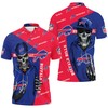 Hip Hop Skull 3D Jersey Polo Shirt with Athleisure Style: Elevate your game day outfit.