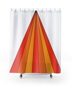 Hippie Boho Shower Curtain, Retro 60's 70's Tub Curtain, Groovy Bathroom Accessory