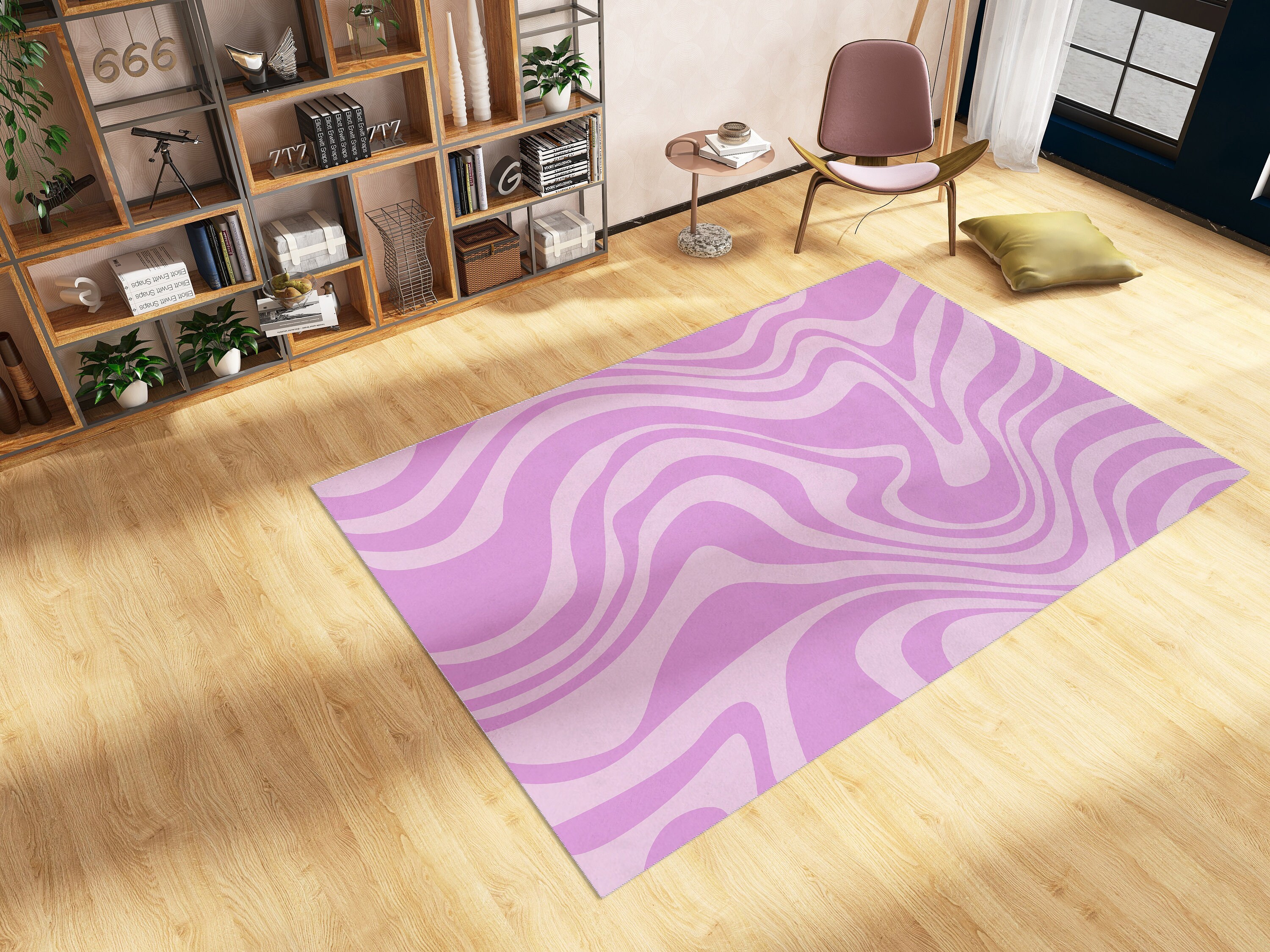 Hippie Personalized Area Rug for Boho Chic Living Room or Bedroom Decor