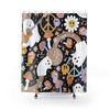 Hippie Rainbow Shower Curtain | Halloween Design, Peace Love Freedom, Disco Funky Style Bathroom Decor
