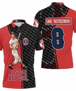 Hit a home run in this Carl Yastrzemski Boston Red Sox 8 3D All Over Print Polo Shirt