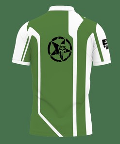 Hit the dirt roads in this Green 3D Printed Jeep Wrangler Nct-Va Polo Shirt Ver 2, made of Breathable Fabric