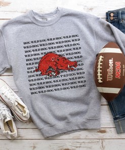 Hog Wild Sweatshirt, Razorback Crewneck, Football Sweater, University Of Arkansas Sweatshirt, Go Hogs Shirt, Hoodie