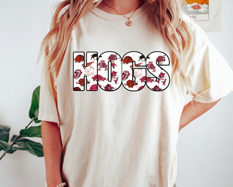 Hogs Throwback Shirt, Vintage Arkansas Razorback Tshirt Sweatshirt, Hoodie - Image 3
