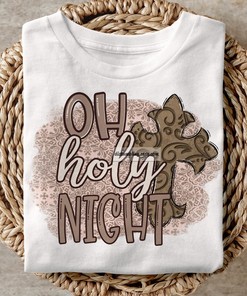 Holy Night Christmas Tee - Christian Jesus Holiday Shirt