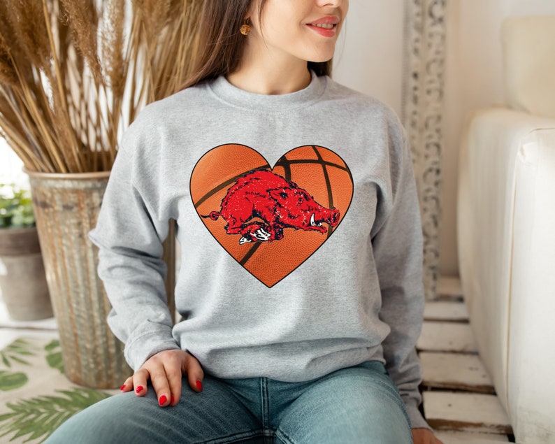 Hoop It Up With Arkansas Razorbacks Basketball Apparel Sweatshirt, Crewneck, Hoodie, And More - Image 3