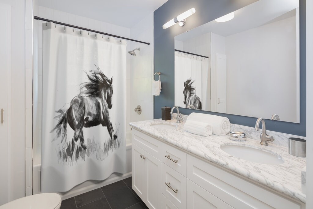 Horse - Horse Theme Bathroom Shower Curtain to add an elegant touch - Image 2
