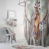 Horse Shower Curtain, Boho Southwest, Gray Watercolor , Optional Bath Mat , Bath Towels with Travel Shower Curtain Print