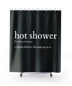 Hot Shower Funny Shower Curtain | Naked Shower Curtain | Modern Fabric Bathroom Decor | Luxury Shower Curtains