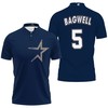 Houston Astros Tribute Throwback 1997 Navy Jersey Style Polo Shirt - Athleisure Breathable Fabric All Over Print