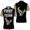 Houston Texans Autism Support Polo Shirt - Breathable Fabric and Athleisure Collar with 3D Printed Design