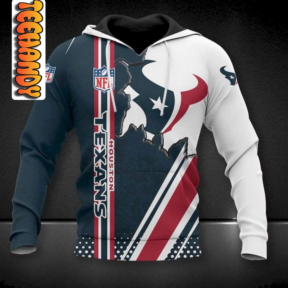 Houston Texans Football NFL 3D Hoodie for Fans