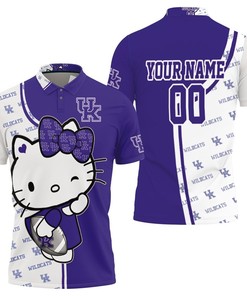 Hug It Out with the Hello Kitty Kentucky Wildcats Logo 3D Personalized Polo Shirt
