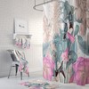Hummingbird and Floral Shower Curtain - Nature-Inspired Bath Curtain with Matching Towels Bathroom Decor