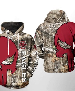 Hunting Print 3D Hoodie for Boston College Eagles NCAA Camo Veterans