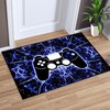 Hyperspace Game Rug - Black/Blue Gaming Area Rug for Teen Boys