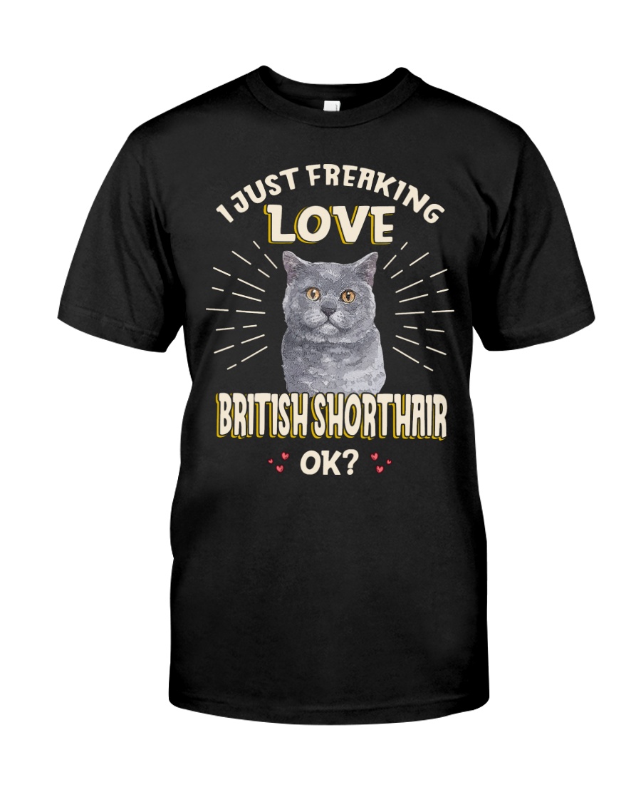 I Just Freaking Love British Shorthair Vintage Style Hoodie