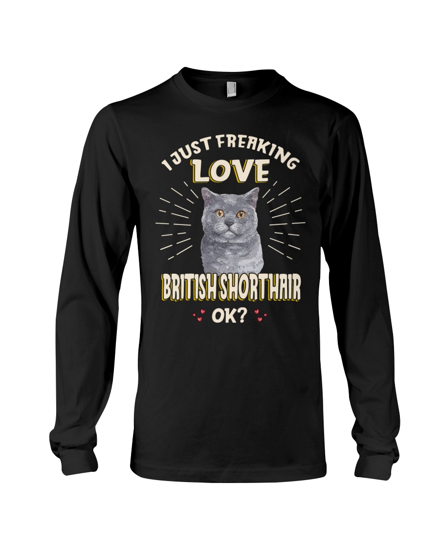 I Just Freaking Love British Shorthair Vintage Style Hoodie - Image 3