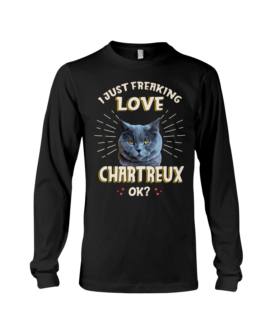 I Just Freaking Love Chartreux Vintage Style Hoodie - Image 3