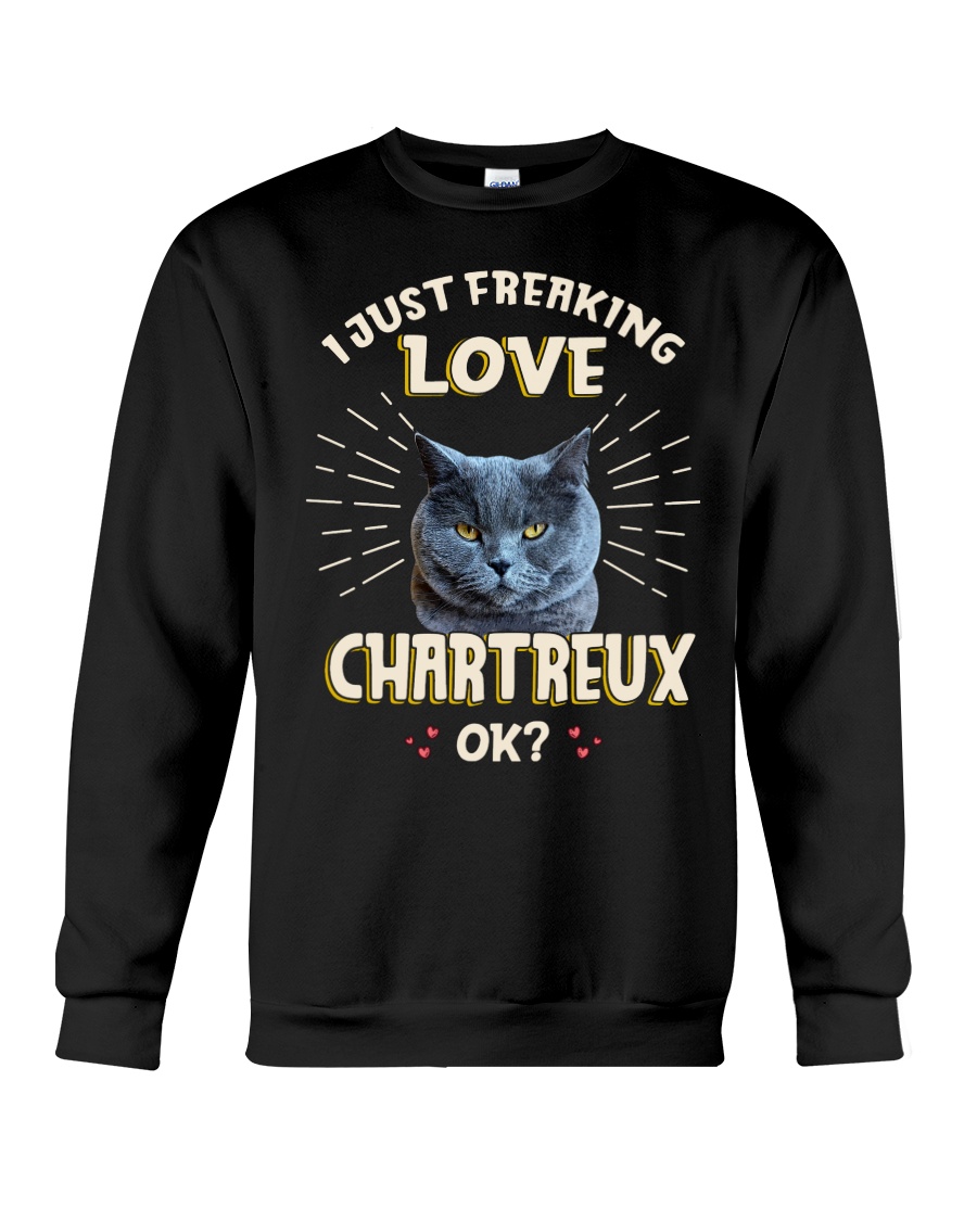 I Just Freaking Love Chartreux Vintage Style Hoodie - Image 4