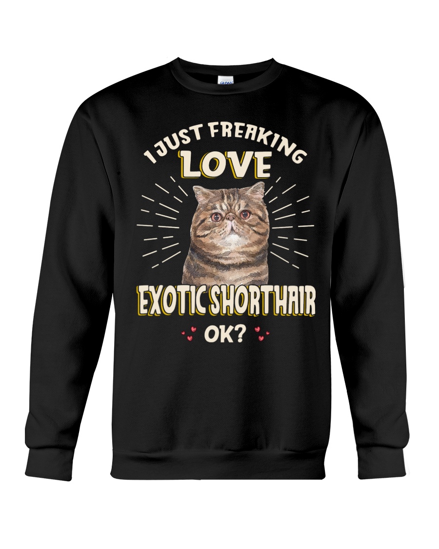 I Just Freaking Love Exotic Shorthair Vintage Style Crewneck Sweatshirt - Image 4