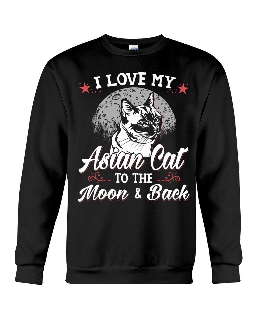 I Love My Asian Cat To The Moon And Back Sweatshirt - Image 4
