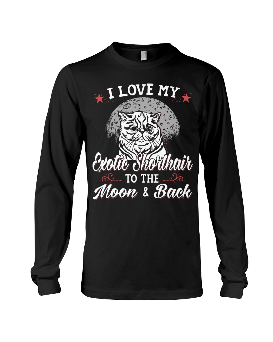 I Love My Exotic Shorthair To The Moon And Back Hoodie - Image 3