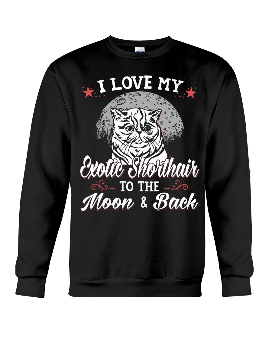I Love My Exotic Shorthair To The Moon And Back Hoodie - Image 4