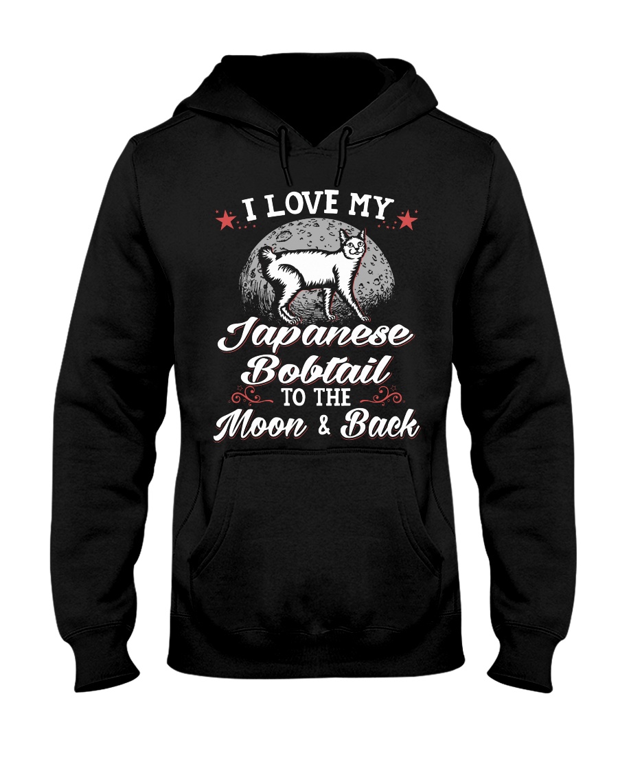 I Love My Japanese Bobtail To The Moon And Back T-Shirt - Image 2