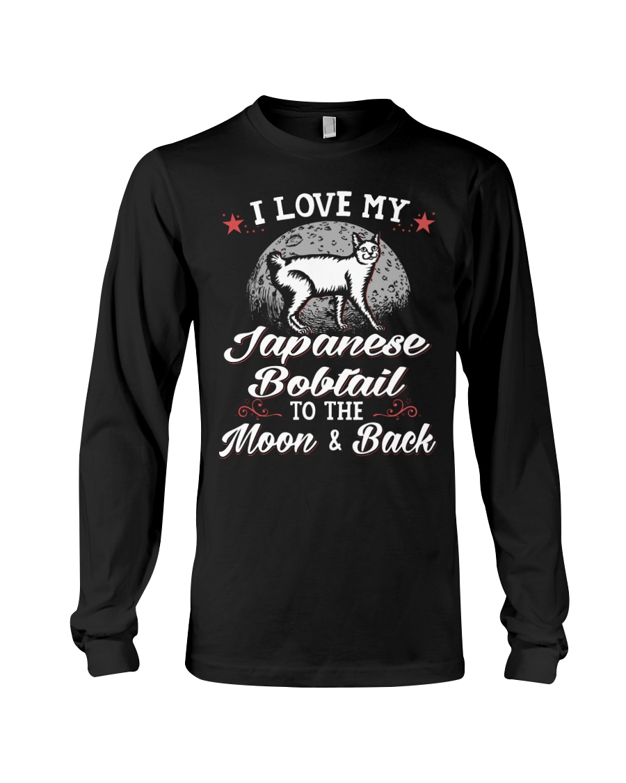 I Love My Japanese Bobtail To The Moon And Back T-Shirt - Image 3