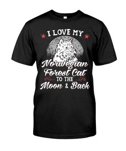 I Love My Norwegian Forest Cat To The Moon And Back Hoodie