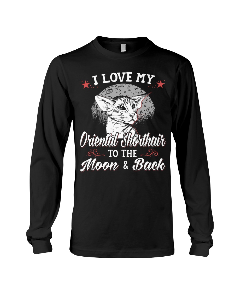 I Love My Oriental Shorthair To The Moon And Back Sweatshirt - Image 3