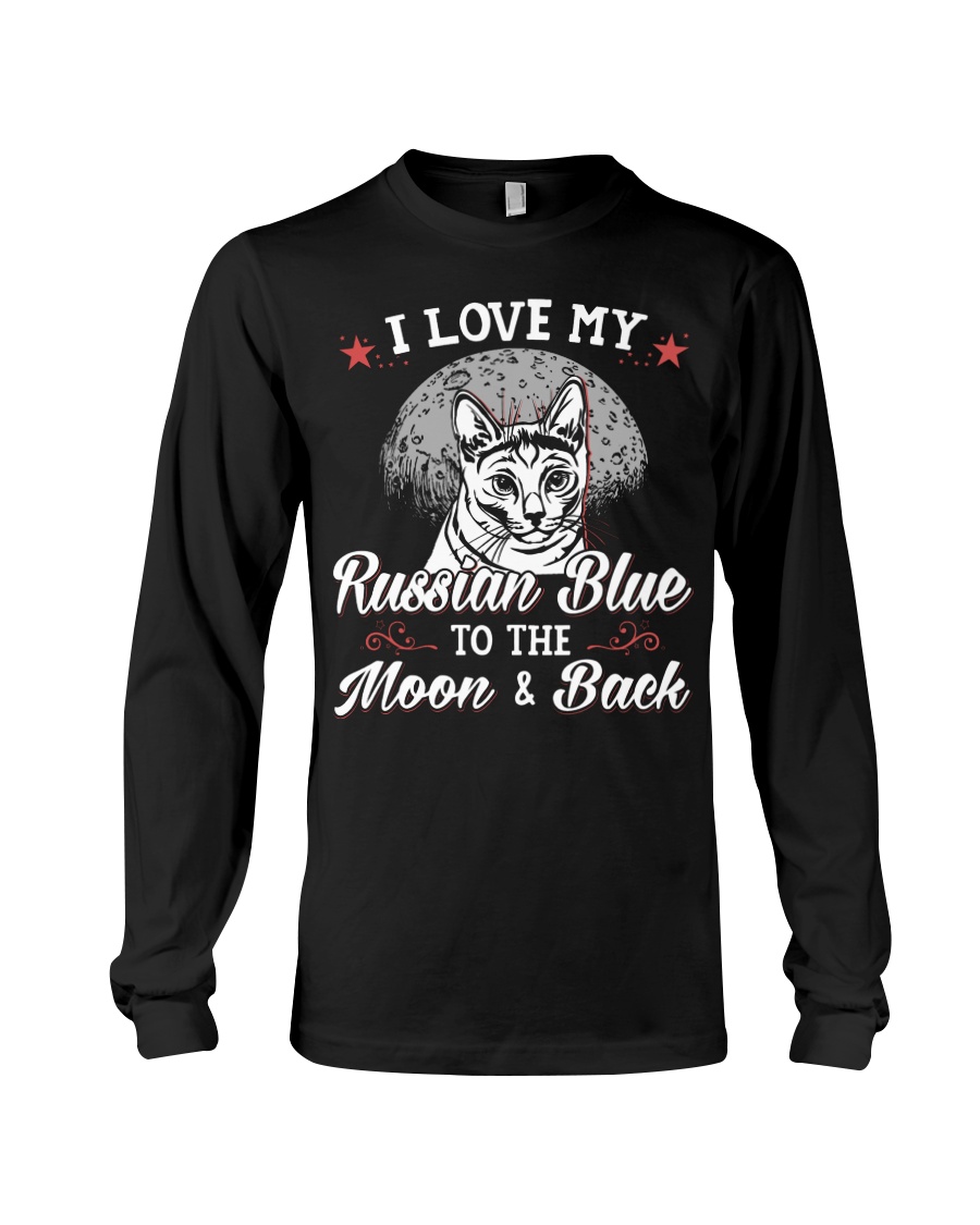 I Love My Russian Blue To The Moon And Back Hoodie - Image 3