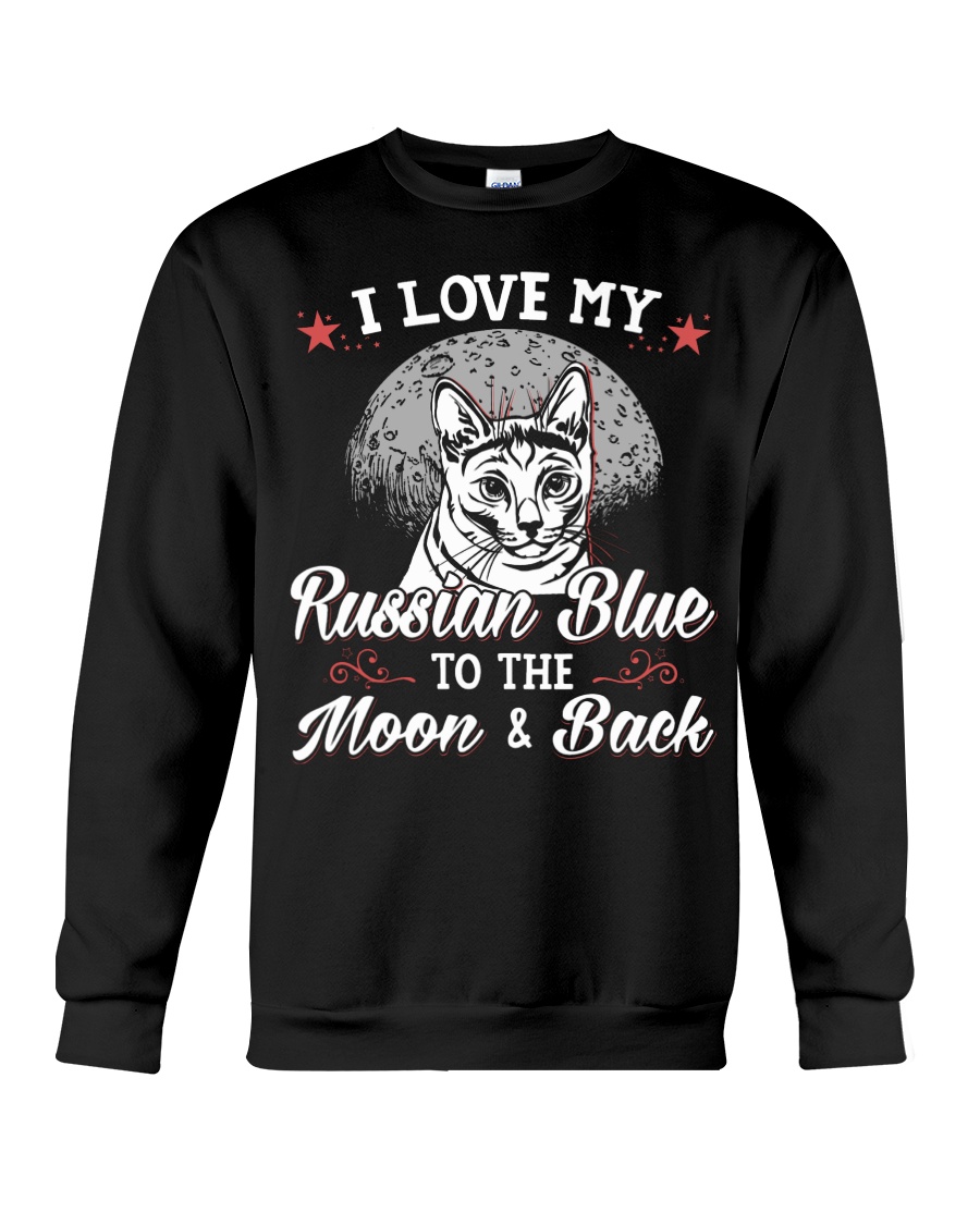 I Love My Russian Blue To The Moon And Back Hoodie - Image 4