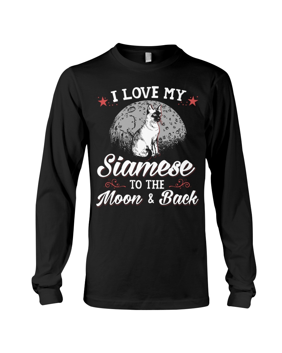I Love My Siamese To The Moon And Back T-Shirt - Image 3