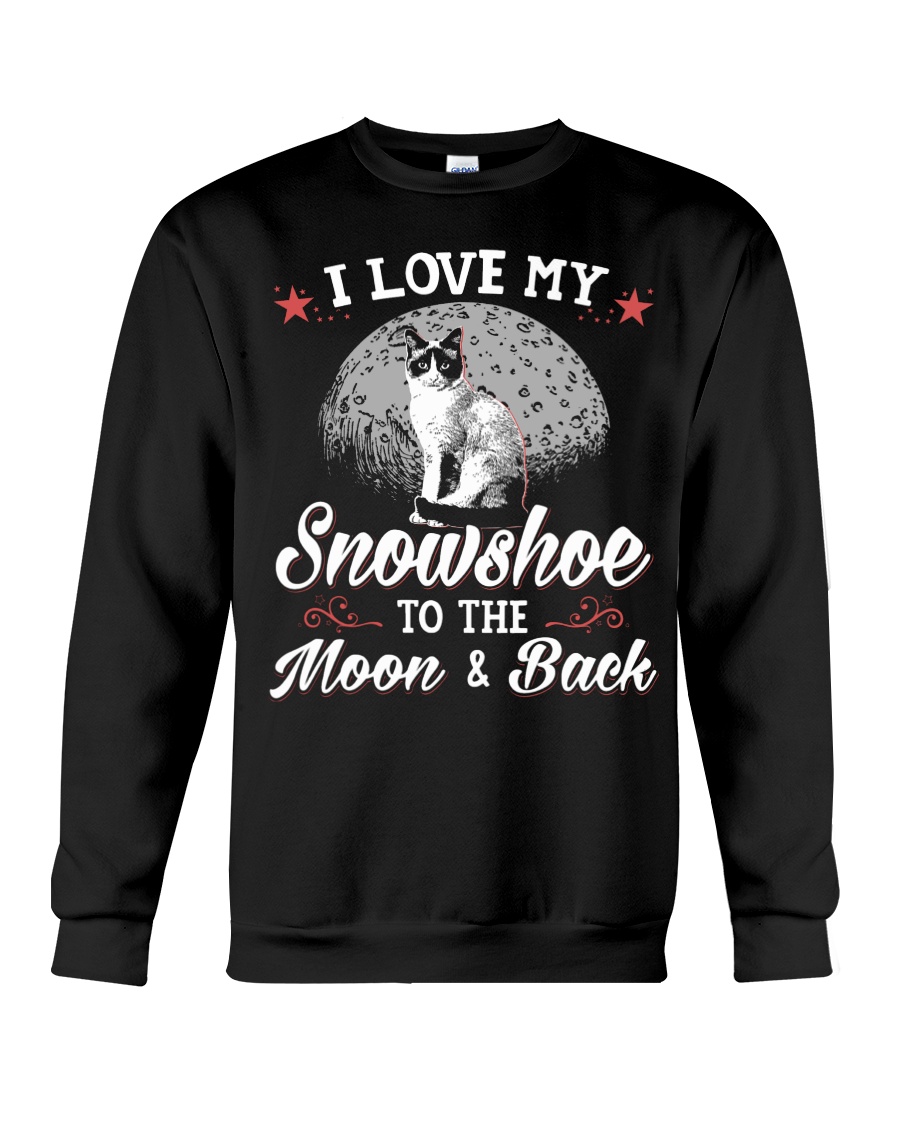 I Love My Snowshoe To The Moon And Back Crewneck Sweatshirt - Image 4