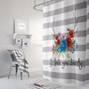 I Love You Deerly Boho Shower Curtain with Floral Deer Antlers Design and Optional Bath Mat and Towels